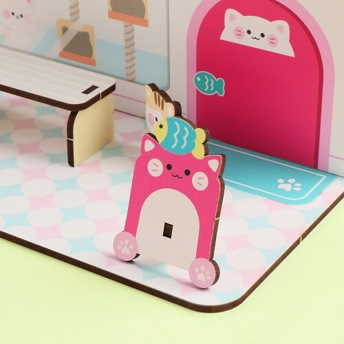 인쇄 우드 고양이 동물 유치원 만들기