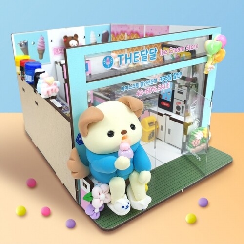 인쇄 우드 무인 과자 아이스크림 가게 만들기