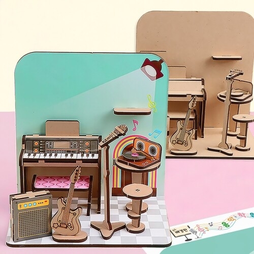 우드 스피커 음악 학원 만들기