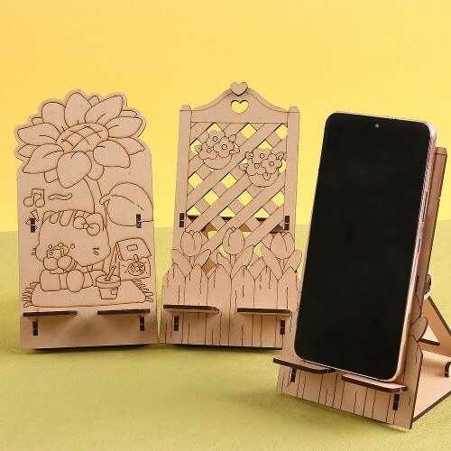 우드 세로형 플라워 고양이 정원 각도 조절 핸드폰 거치대  만들기