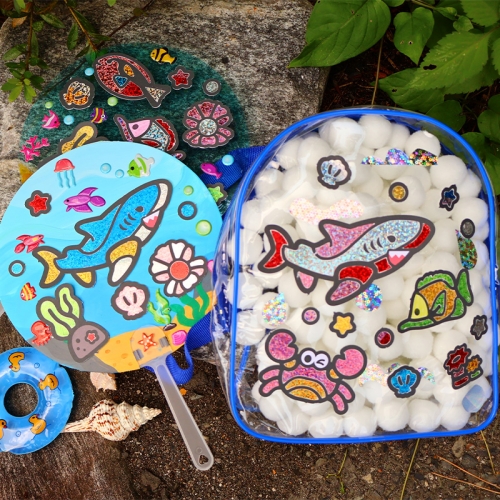 포일아트 물고기 스티커 1set