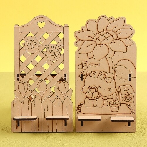 우드 세로형 고양이 정원 각도조절 핸드폰 거치대 만들기