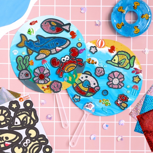 포일아트 물고기 부채