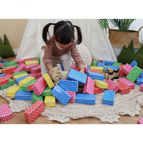 두손/종이벽돌블럭_소형50PCS/블럭/벽돌접기