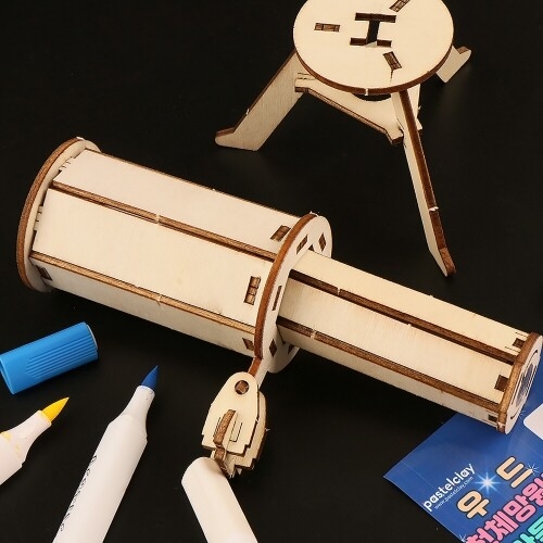 우드 우주 관측 천체 망원경 과학 실험 만들기 키트