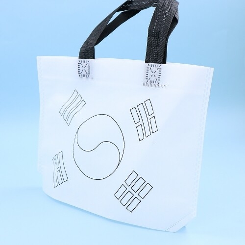 [파스텔클레이] (4개입) 대한민국 태극기 색칠 부직포 가방 만들기