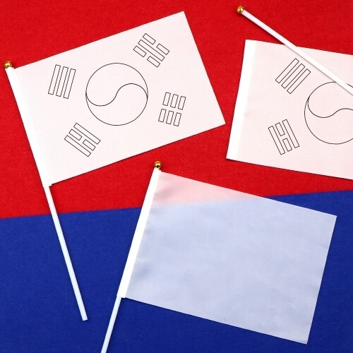 [파스텔클레이] (2개입) 우리 나라 태극기 깃발 만들기 색칠 놀이