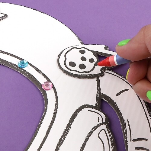 [파스텔클레이] (4세트) 종이 골판지 우주인 가면 놀이 만들기 패키지