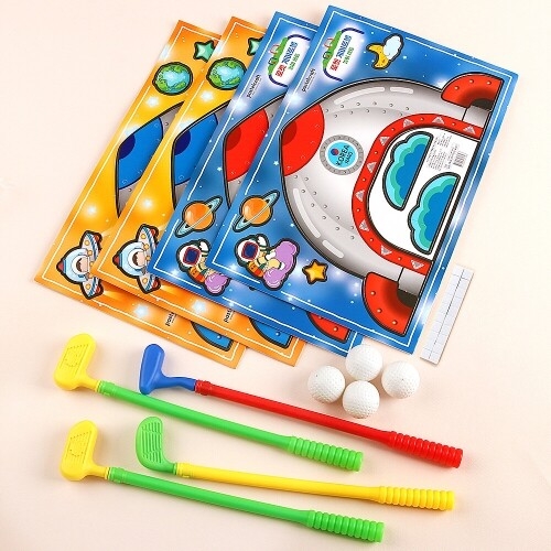 [파스텔클레이] (4세트) 로켓 게이트 볼 놀이 스포츠 장난감 만들기 패키지