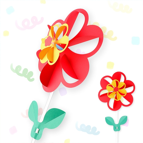 메이크문구 DIY691 바람개비만들기 꽃