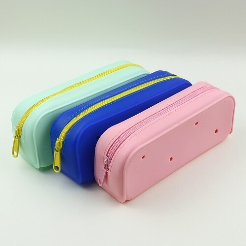 [파스텔클레이] 실리콘 4구 포인트 구멍 지퍼 필통 꾸미기 꾸미기