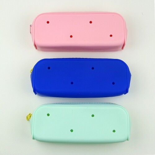 [파스텔클레이] 실리콘 4구 포인트 구멍 지퍼 필통 꾸미기 꾸미기