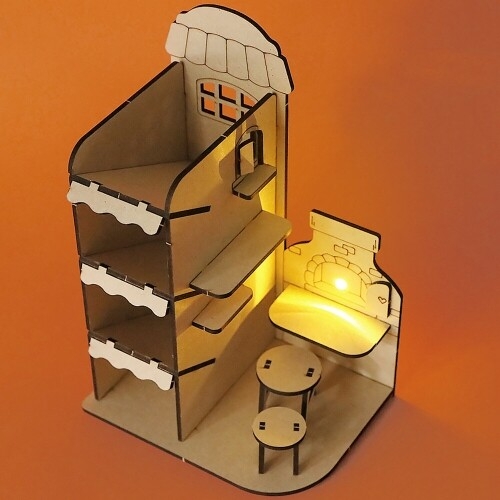 [파스텔클레이] 우드 화덕 오븐 피자 다용도 꽂이 데코판  만들기