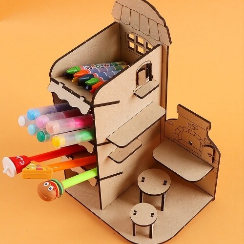 [파스텔클레이] 우드 화덕 오븐 피자 다용도 꽂이 데코판  만들기