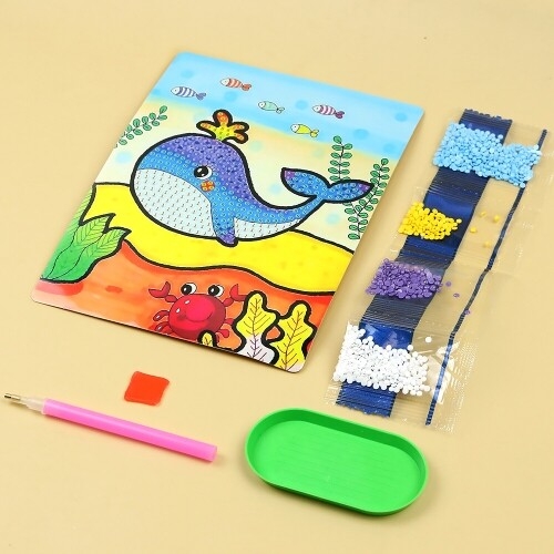 [파스텔클레이] 보석십자수 그림 동물 고래 공룡 우주 만들기