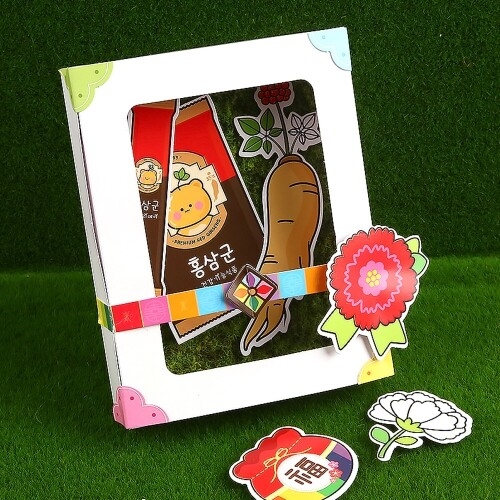 [파스텔클레이](4개입) 종이 산삼 인삼 홍삼 선물 세트 만들기 패키지