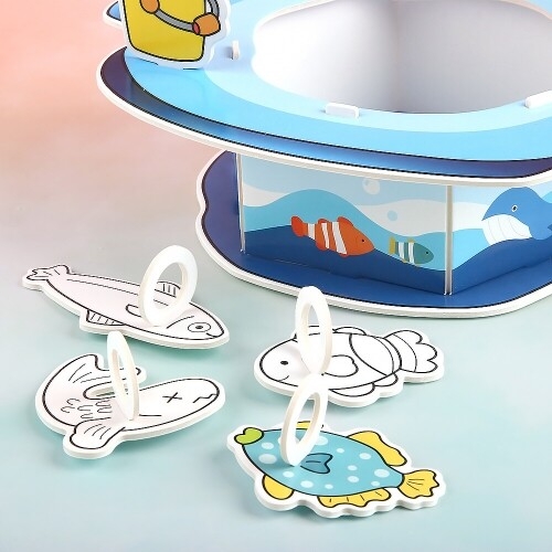 [파스텔클레이](4개입) 폼보드 바다 물고기 낚시 만들기 패키지