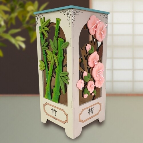 [파스텔클레이] 우드 사군자 매난국죽 스탠드 무드등 만들기