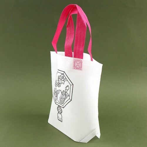 [파스텔클레이] (4개입)전통 민화 팔각 노리개 색칠 부직포 가방 만들기