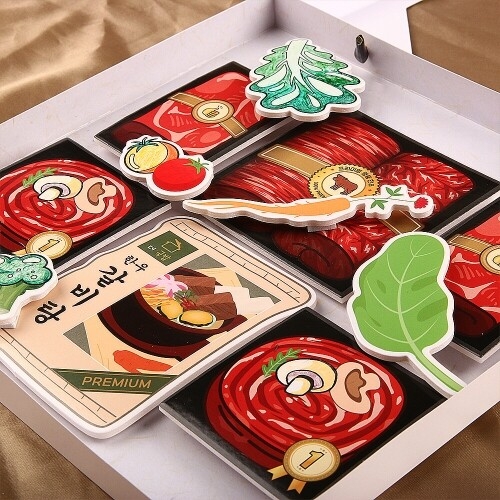 [파스텔클레이] 종이 명품 한우 세트 만들기 패키지