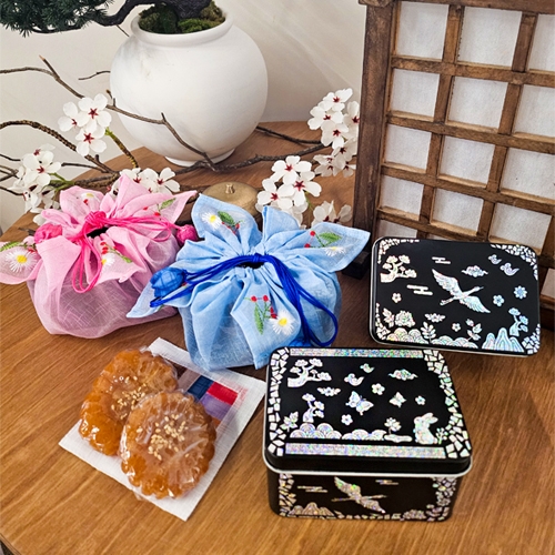 [오늘놀이] 전통 자개함(자개 스티커 포함/전통 보자기 옵션선택/KC인증)