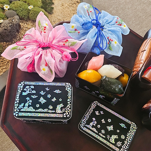 [오늘놀이] 전통 자개함(자개 스티커 포함/전통 보자기 옵션선택/KC인증)