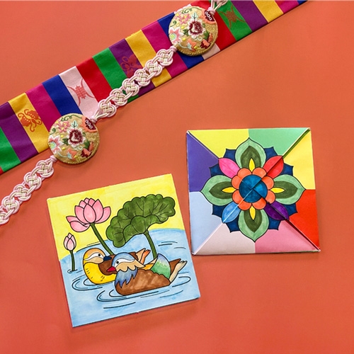 [오늘놀이] 전통 민화 대왕 딱지(2종 세트/크고 쉽게 접는 딱지/KC인증)