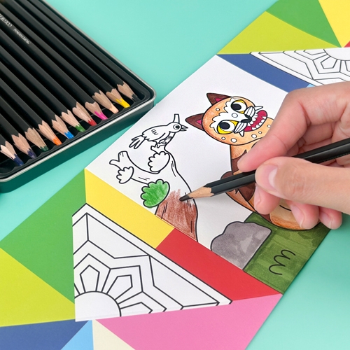 [오늘놀이] 전통 민화 대왕 딱지(2종 세트/크고 쉽게 접는 딱지/KC인증)