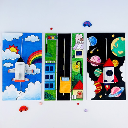 [오늘놀이] 움직이는 교통수단(3종 택1/자동차/비행기/로켓/KC인증)