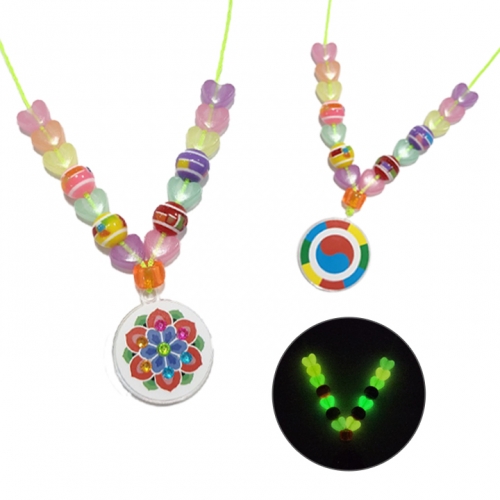 [해피메이크]전통문양 양면 야광팔찌&목걸이(택1)/우리나라 명절