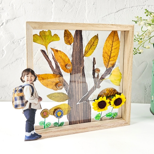 [만꾸] 가을나무 압화액자