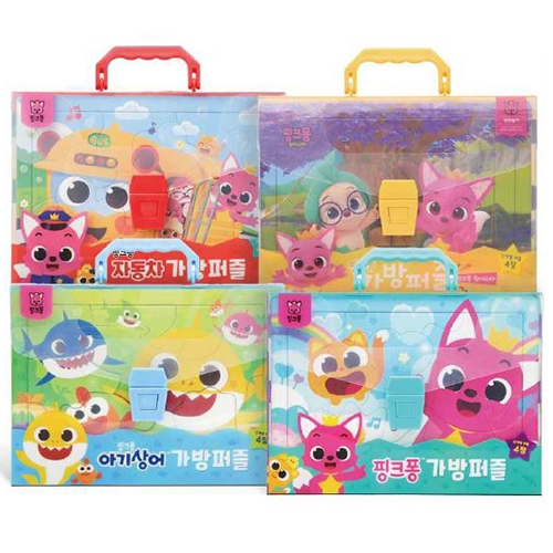 [두손] 어린이도서 핑크퐁가방퍼즐4종세트