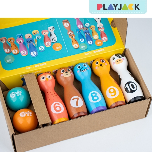 우드 캐릭터 볼링놀이