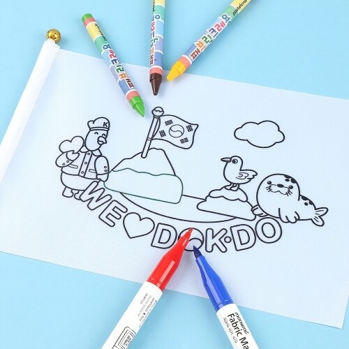 [파스텔클레이] (2개입) 돌봄 늘봄 우리 나라 독도 태극기 깃발 만들기 색칠 놀이 만들기