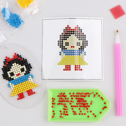 [파스텔클레이] (5개입) 보석십자수 접착식 공주 소녀 테마 만들기