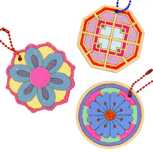 [하하당] 전통무늬 안전거울 팬시우드 (3종 택1)