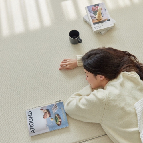 [고급형 PVC] 에코 친환경 어린이집 유치원 거실 복도 바닥 놀이방매트 오가닉 베이지