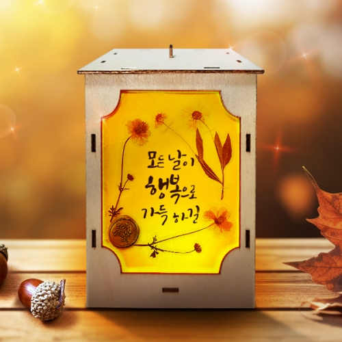 [탑키드] 만들기 압화 스티커 LED 무드등