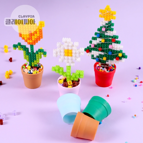 꽃 화분 디폼 블럭 5개입