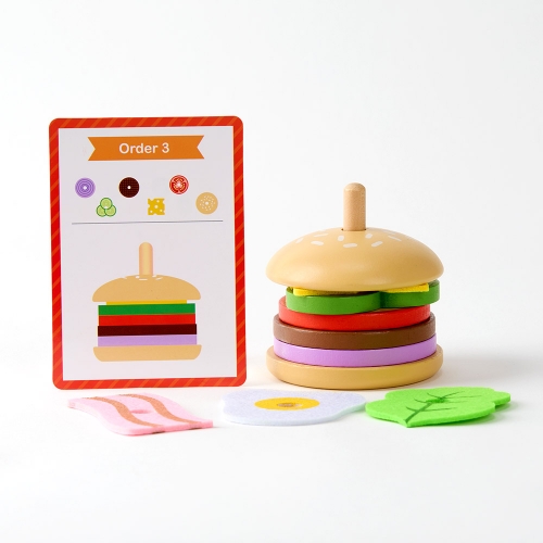 [투키토이]원목탑쌓기 햄버거(844)