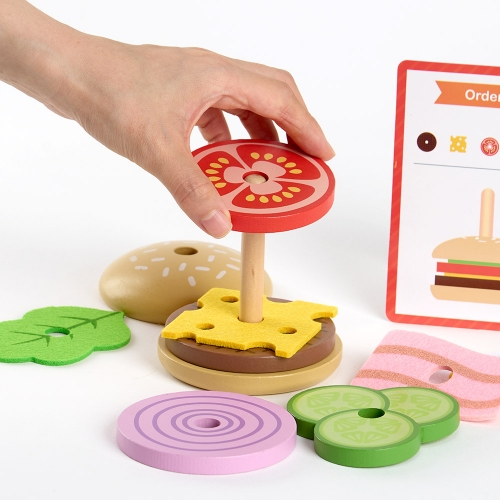 [투키토이]원목탑쌓기 햄버거(844)