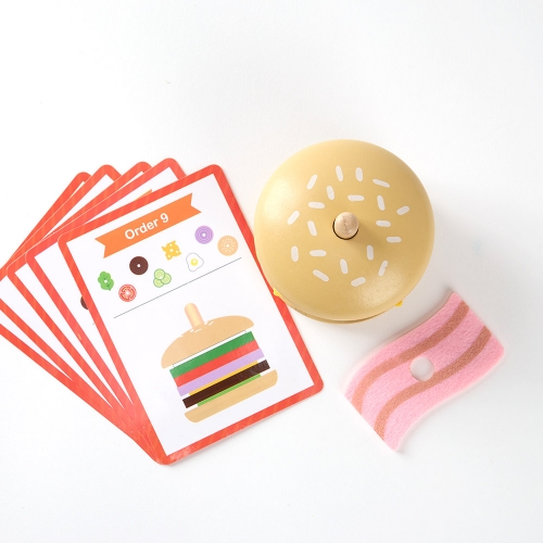 [투키토이]원목탑쌓기 햄버거(844)