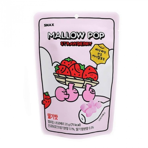 마멜 팝스 스트로베리 레인보우 동결젤리 건조마시멜로