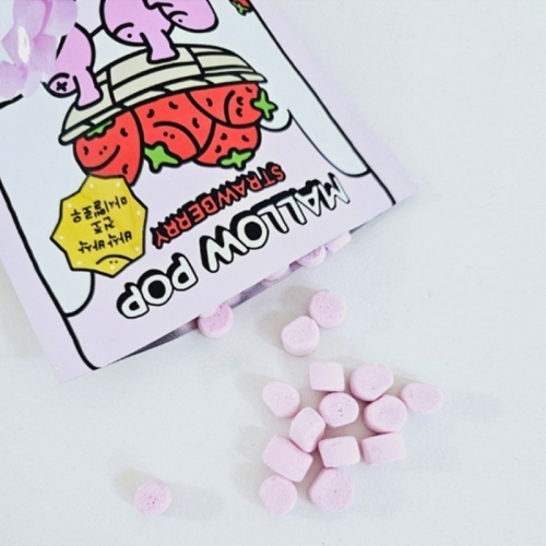 마멜 팝스 스트로베리 레인보우 동결젤리 건조마시멜로