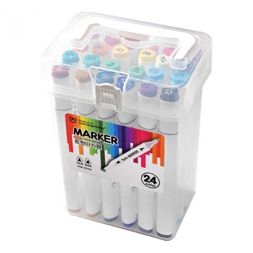 트윈 마카펜 24색 세트 미술용 드로잉펜