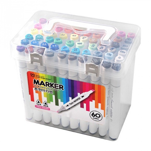 트윈 마카펜 60색 세트 미술용 드로잉펜