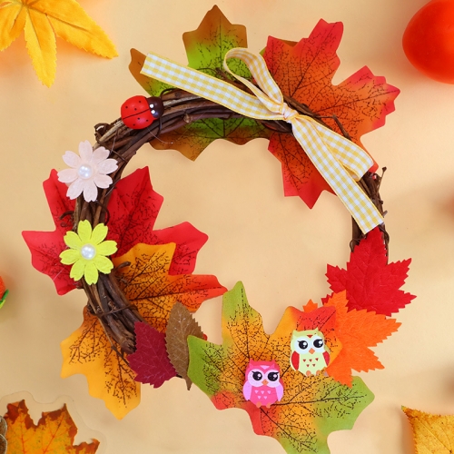 리얼 단풍잎 리스 5set