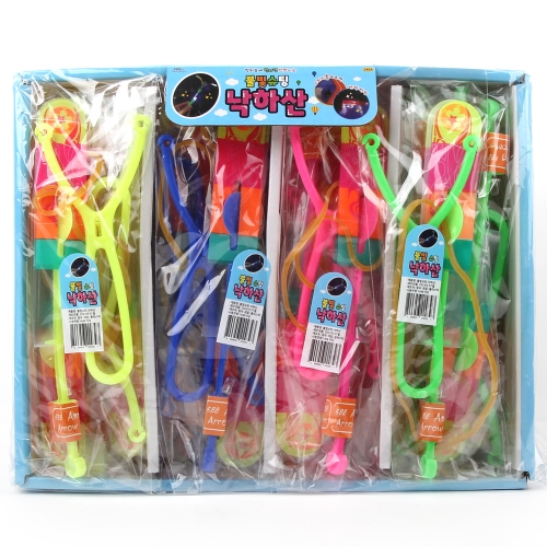 LED 불빛슈팅 낙하산 색상랜덤 반짝반짝 빛나는 슈팅 장난감