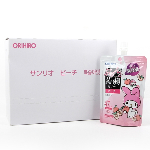 산리오 오리히로 곤약젤리(복숭아맛,머스캣맛) 130g 8개입 세트