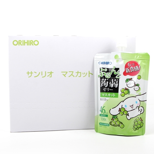 산리오 오리히로 곤약젤리(복숭아맛,머스캣맛) 130g 8개입 세트